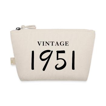 Jahrgang 1951 - Jubiläums-Geschenkidee - Bio-Täschchen - Natur - Vorne