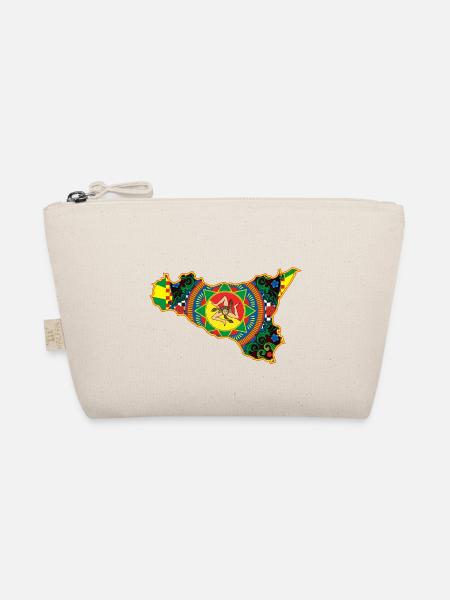 Sicily trinacria majolica - Organic Pouch - nature - Front