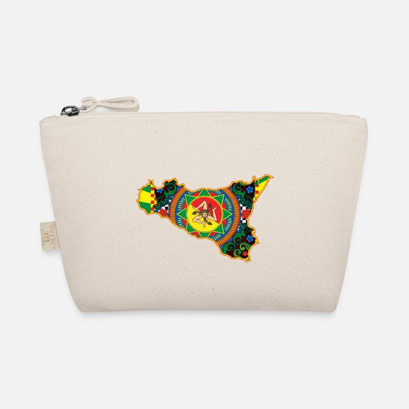 Sizilien Trinacria Majolika Bio-Täschchen