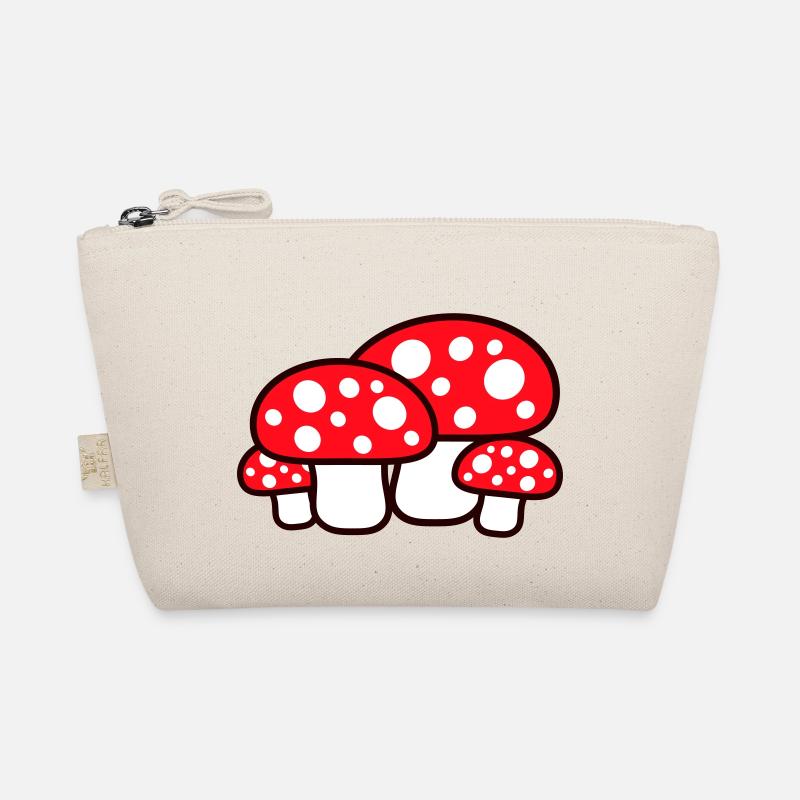 Many Mushrooms Red Dots Pattern Toadstool Fungus Organic Pouch