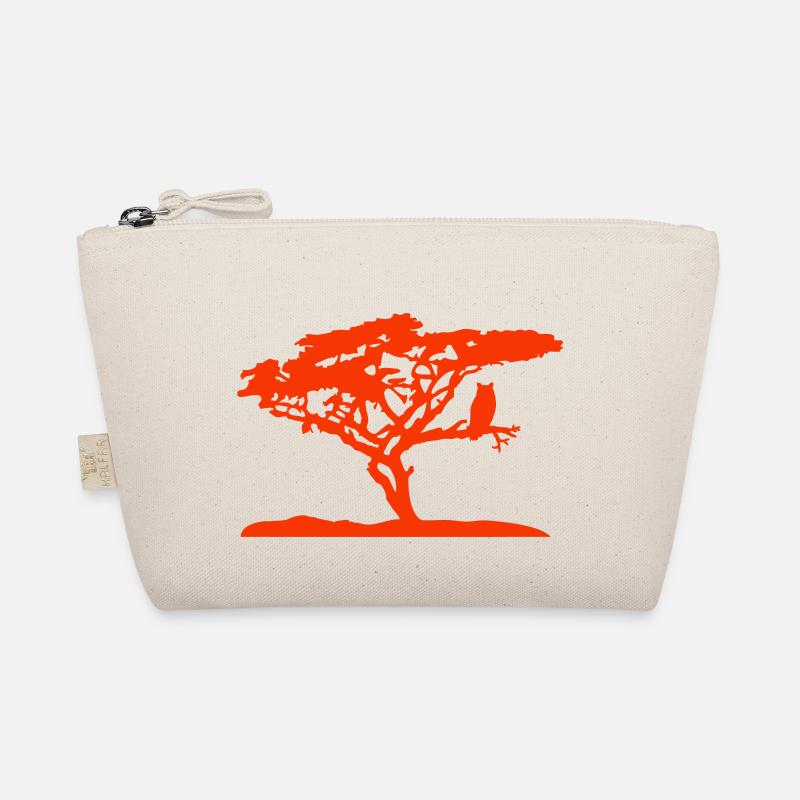 Afrika Savanne Baum Eule Vogel Nacht Silhouette Bio-Täschchen