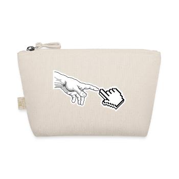 Pixel Pointer Hand Art - Organic Pouch - nature - Front