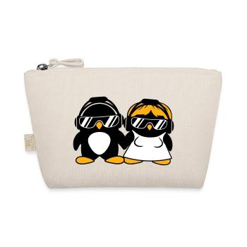 Deux Pingouins DJ Paire Casque Lunettes de Soleil Équipe - Trousse biologique - nature - Devant