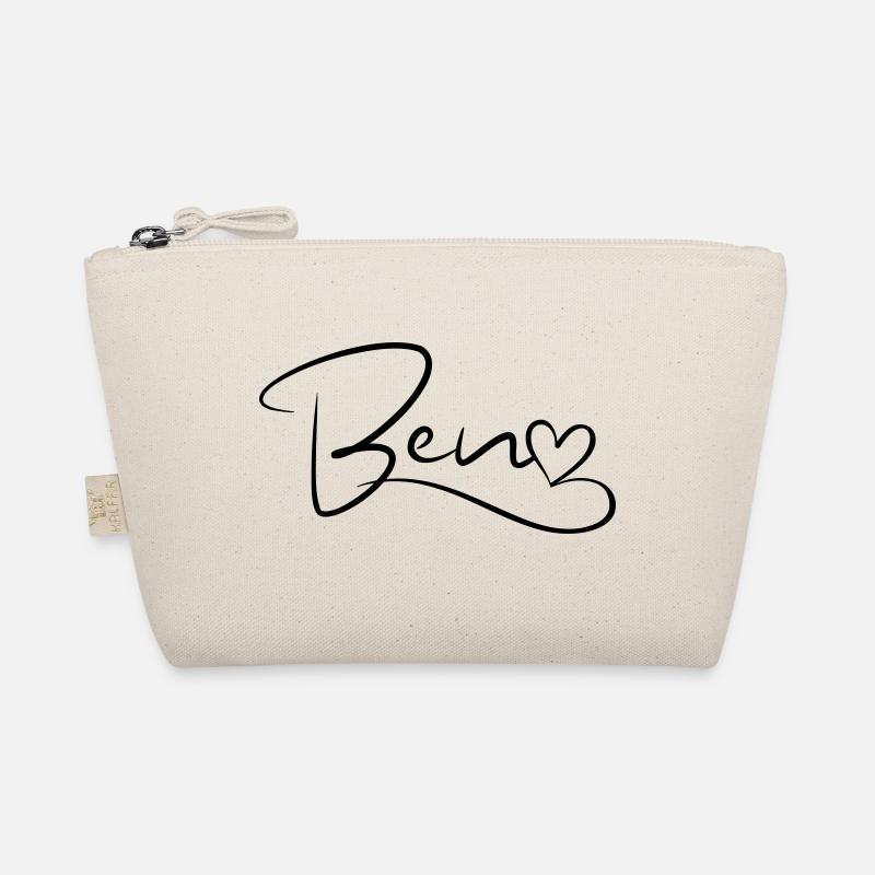 Ben Last Name First Name Heart Decor Organic Pouch
