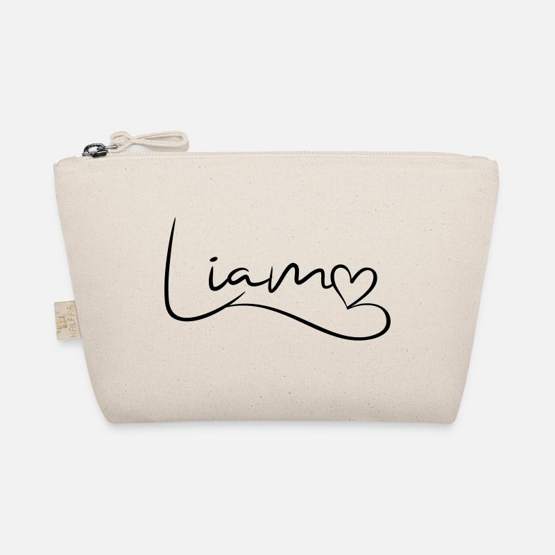 Liam Name First Name Heart Decor Organic Pouch
