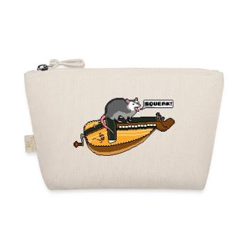 Opossum pixel art on hurdy-gurdy - Organic Pouch - nature - Front
