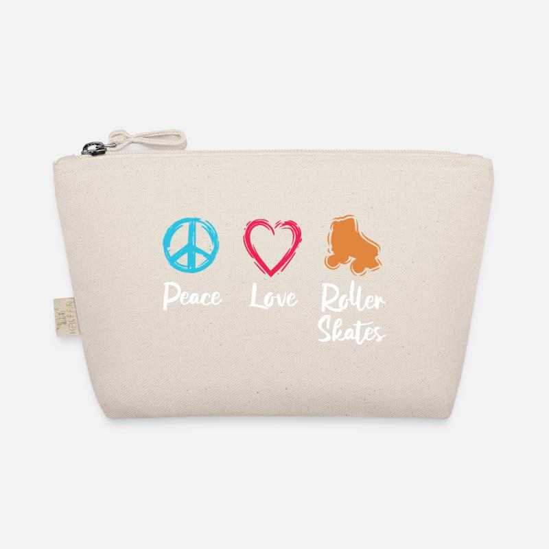 Frieden Liebe Rollerskates Bio-Täschchen