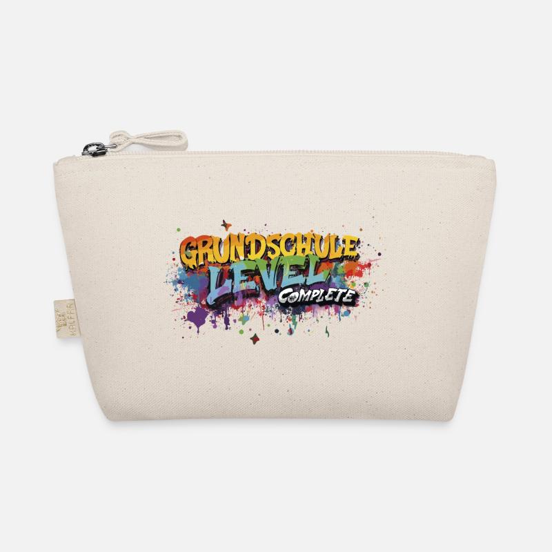 Grundschule Level Complete Graffiti Abschlussshirt - Bio-Täschchen - Natur