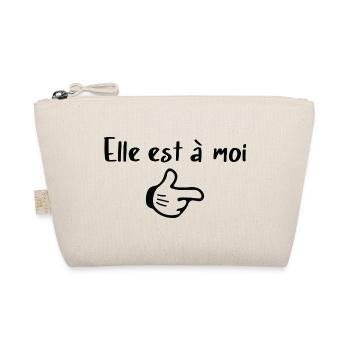 Funny couple, he/she is mine - Organic Pouch - nature - Front
