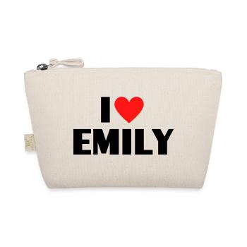 J'aime Emily Red Heart Love Fan Gift - Trousse biologique - nature - Devant