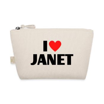 J'aime Janet Red Heart Love Fan Gift - Trousse biologique - nature - Devant