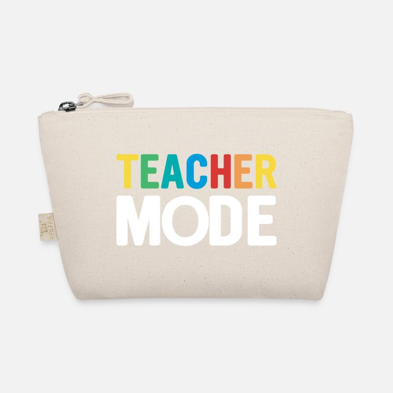 Lehrer-Design mit bunten Buchstaben Bio-Täschchen