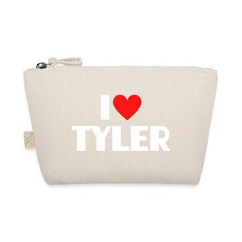 I love Tyler Rotes Herz Romantischer Name Fan - Bio-Täschchen - Natur - Vorne
