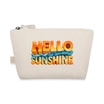 HELLO SUNSHINE – Aquarelle Rétro Design des années 70 - Trousse biologique - nature - Devant