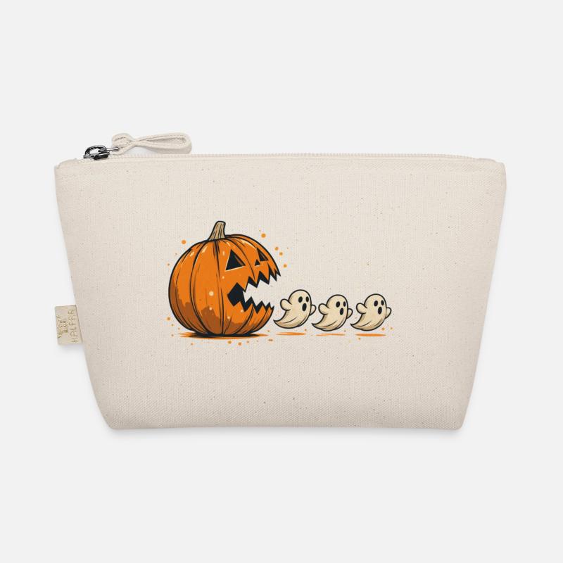Funny Adventure Halloween Pumpkin Eating Ghosts Organic Pouch