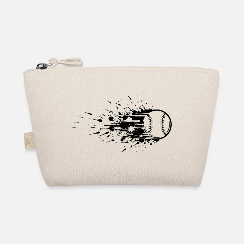 Energetic Baseball Player Baseball Organic Pouch