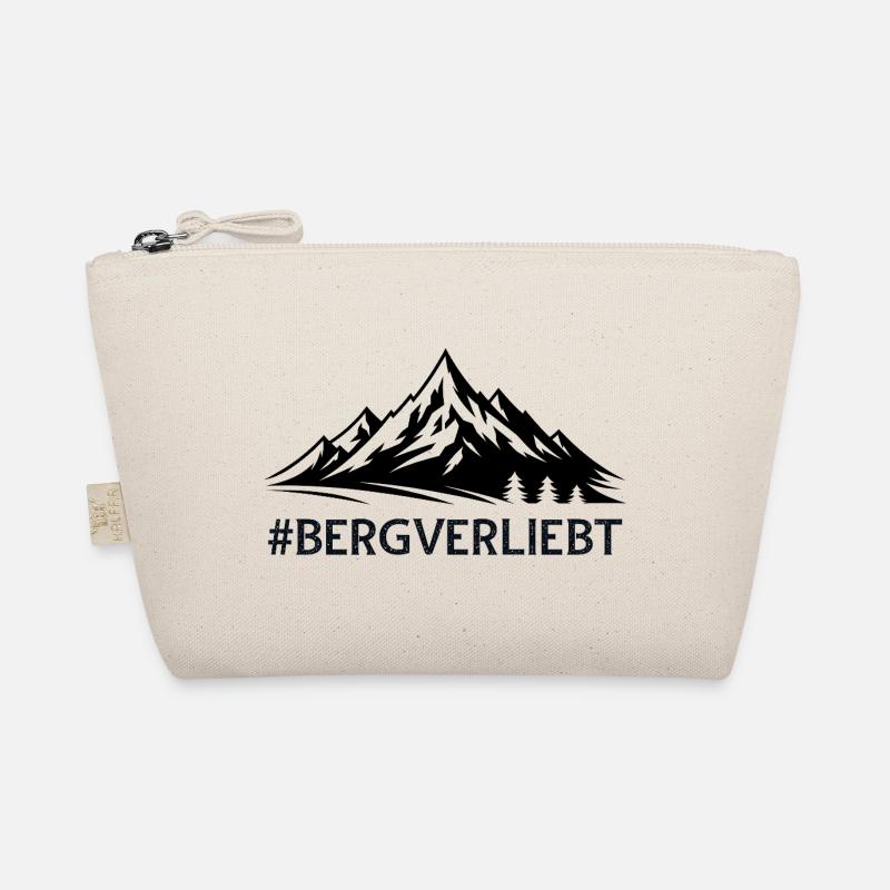 Bergverliebt mit Hashtag Bergige Landschaft Berge  - Bio-Täschchen - Natur