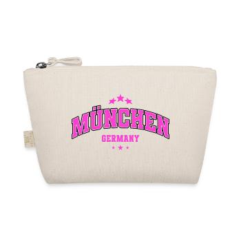 München Germany – Pink College Style - Bio-Täschchen - Natur - Vorne