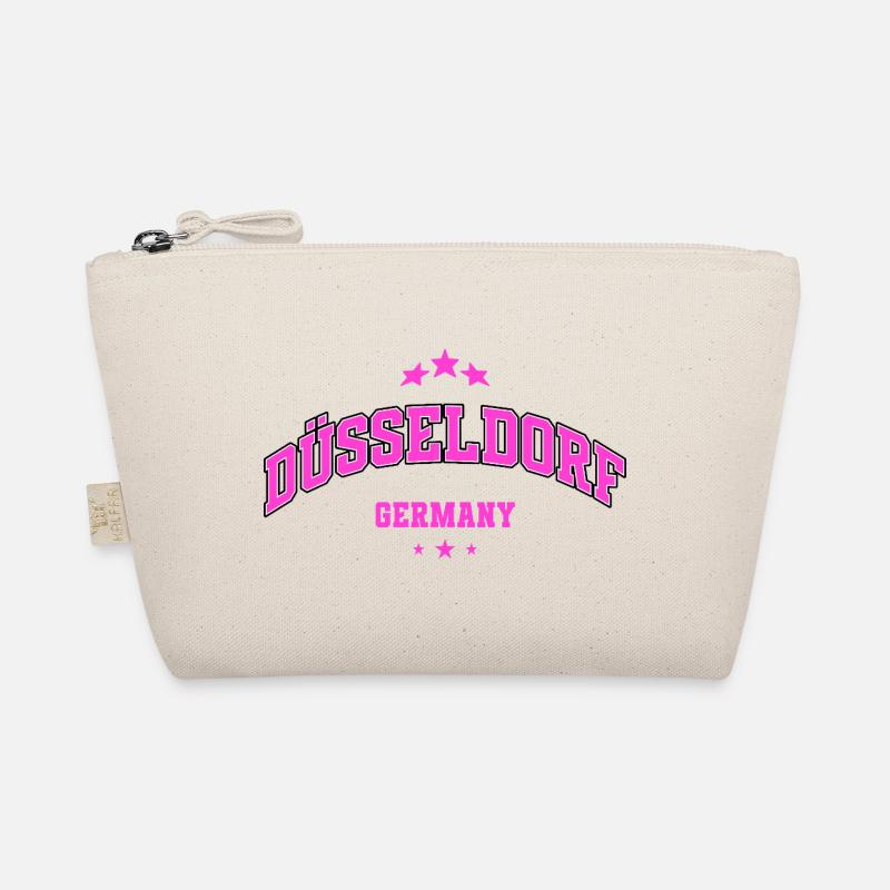 Dusseldorf Pink Arc Logo Tee - Organic Pouch - nature