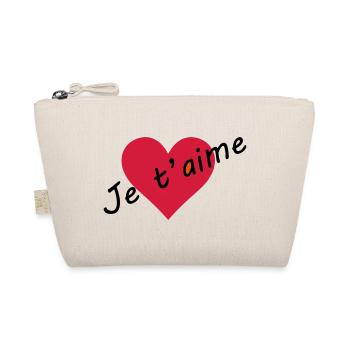 Heart I love you - Organic Pouch - nature - Front