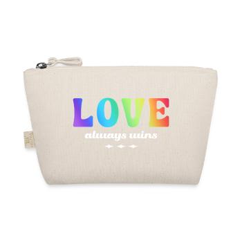 LGBTQ+ Love Always Wins Regenbogen Farben - Bio-Täschchen - Natur - Vorne
