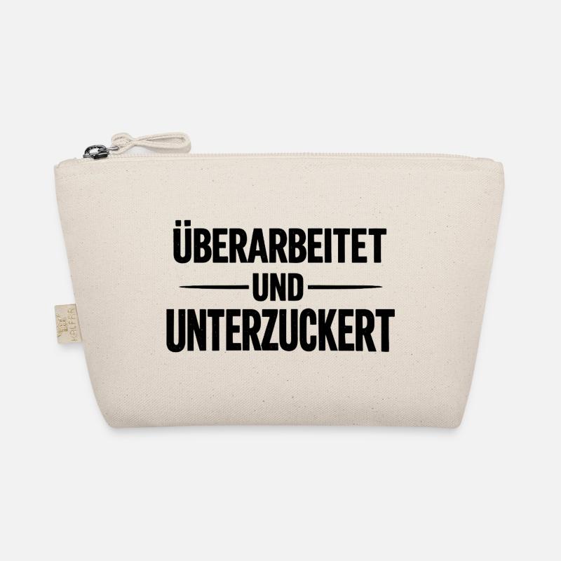 Ueberarbeitet und unterzuckert schwarz - Bio-Täschchen - Natur
