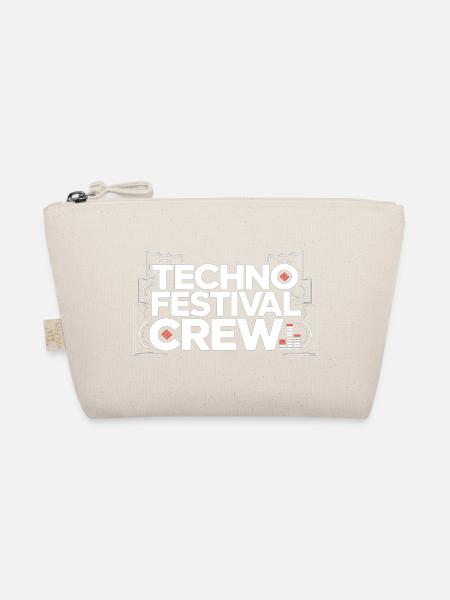 Techno Festival Crew – Techo Party Outfit - Bio-Täschchen - Natur - Vorne