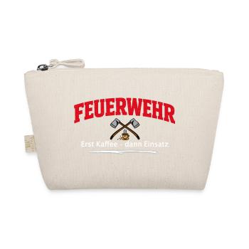 lustiger Feuerwehr Spruch für den Feuerwehrmann - Bio-Täschchen - Natur - Vorne