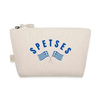 Spetses Crossed Greek Flags - Organic Pouch - nature - Front