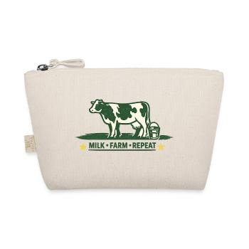 For farmers. Cow with Milk Farm Repeat - Organic Pouch - nature - Front