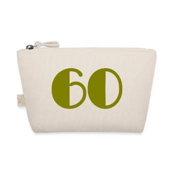 60. 60 YEARS. 60th ANNIVERSARY. 60TH BIRTHDAY. - Organic Pouch - nature - Front