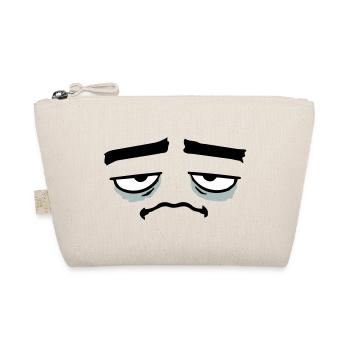 Grumpy sad disappointed face funny - Organic Pouch - nature - Front