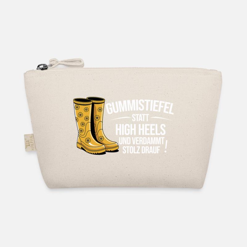 Gummistiefel statt High Heels - Bio-Täschchen - Natur