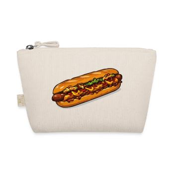 Cartoon Hot Dog Illustration - Organic Pouch - nature - Front