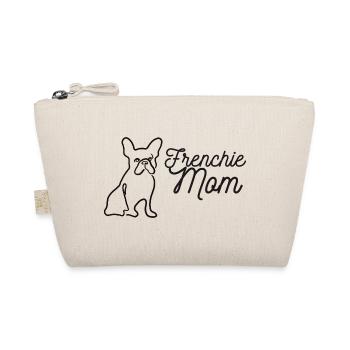 Frenchie Mom Silhouette Script Lineart - Organic Pouch - nature - Front