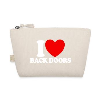 I Love Backdoors – Funny Men's Offensive - Organic Pouch - nature - Front