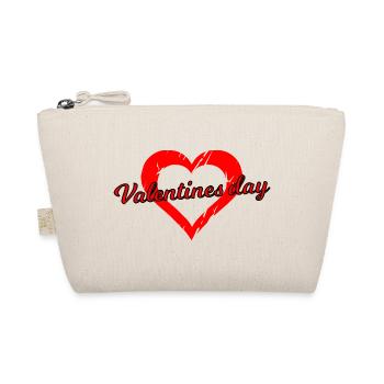 Valentinstag Herzschrift Design - Bio-Täschchen - Natur - Vorne