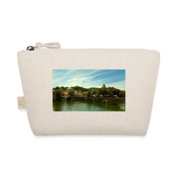 Panorama of the city by the river and bridge - Organic Pouch - nature - Front
