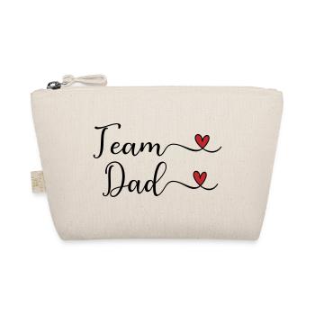 Team Dad Herz Typografie-Design - Bio-Täschchen - Natur - Vorne
