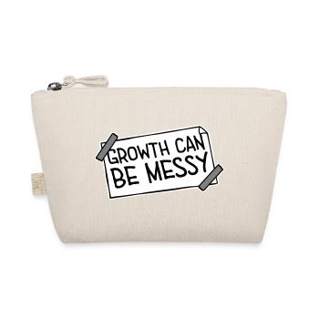 Growth Can Be Messy Persönlich Wachstum Zitat Logo - Bio-Täschchen - Natur - Vorne