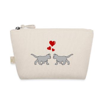 katze_verliebt_02 - Organic Pouch - nature - Front