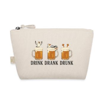 Drink Drank Drunk Beer Seagulls Drinking Saying - Bio-Täschchen - Natur - Vorne
