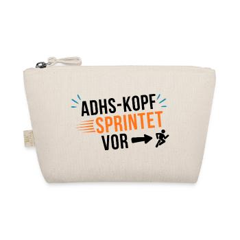ADHS-Kopf sprintet vor - Bio-Täschchen - Natur - Vorne