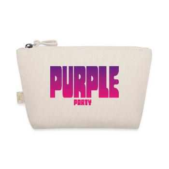 Purple Party Gradient Großbuchstaben - Bio-Täschchen - Natur - Vorne