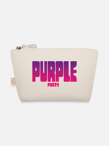 Purple Party Gradient Großbuchstaben - Bio-Täschchen - Natur