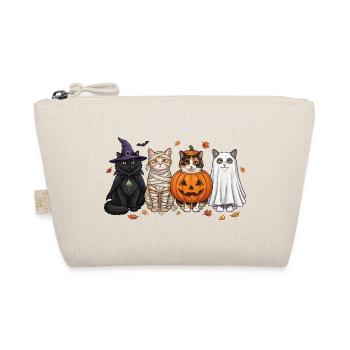 Halloween Kitty Quartett - Bio-Täschchen - Natur - Vorne