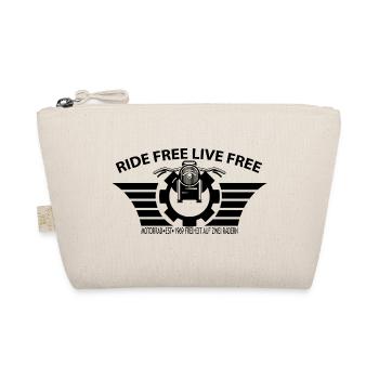 RIDE FREE LIVE FREE - Vintage Motorrad 1969 Biker  - Bio-Täschchen - Natur - Vorne