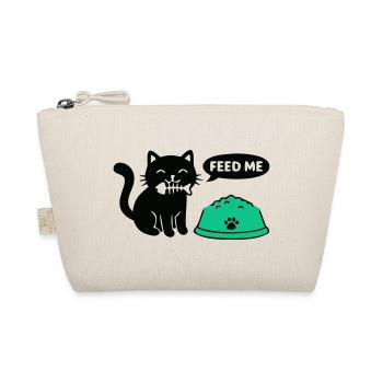 Hungrige Katze Futternapf Grafik - Bio-Täschchen - Natur - Vorne