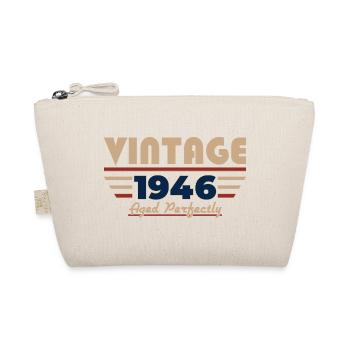 80. Geburtstag Geschenk Mann Vintage Oktober 1946 - Bio-Täschchen - Natur - Vorne
