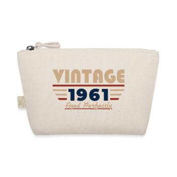 65. Geburtstag Geschenk Mann Vintage Oktober 1961 - Bio-Täschchen - Natur - Vorne